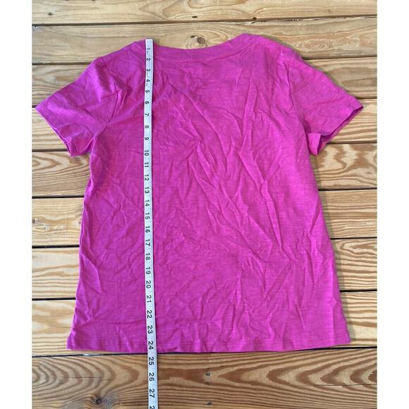 NEW Candace Cameron Bure Breezy Cotton V Neck Tee Size XS Women’s Fuchsia - Picture 5 of 7